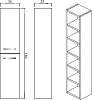 Шкаф-пенал Creto Ares 35 50-1035D, светлое дерево