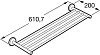 Полка для полотенец с полотенцедержателем Roca Twin 816707001