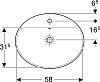 Раковина встраиваемая 48x60 см Geberit VariForm 500.725.01.2 с отверстием перелива, белый