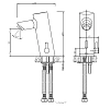 Сенсорный смеситель Nofer, для раковины, черный, 07261M.N