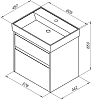 Тумба под раковину Aquanet Nova Lite 249512 коричневый