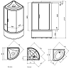 Душевая кабина Am.Pm X-Joy Deep 90x90 см W88C-401A-090WT, белый прозрачный