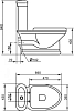 Унитаз-компакт Cezares Primo CZR-166-T с бачком CZR-240-T