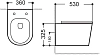 Подвесной унитаз Aquanet Atago, Atago 2.0 W MB, безободковый, с крышкой-сиденьем микролифт, черный матовый