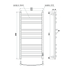 Полотенцесушитель электрический Point Антея PN17850W П10 500x1000, диммер справа, белый