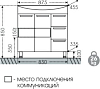 Тумба с раковиной СанТа Турин 85 3 ящика