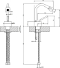 Смеситель для биде Gessi Goccia 33607#147, шлифованный хром