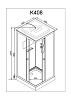 Душевая кабина Deto K K408S