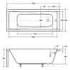 Акриловая ванна Besco Modern WAM-170-MO белый