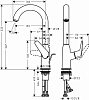 Смеситель для раковины Hansgrohe Novus 71128000, хром