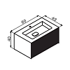 Тумба под раковину Orka Cube 3000371 черный