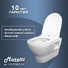 Подвесной унитаз Maretti Ritta RI10PBM53-844, безободковый, крышка-сиденье микролифт, белый