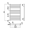 Полотенцесушитель водяной 50x80 см Ravak Norma X04000083678, хром