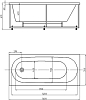 Акриловая ванна Aquatek Оберон 160x70 см OBR160-0000039, белый