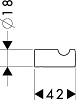 Крючок Hansgrohe Logis 40511000, хром