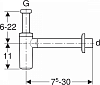 Сифон для раковины Geberit 151.036.21.1, хром