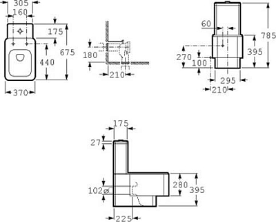 Напольный унитаз с бачком Roca Element 342577777