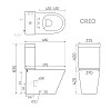 Напольный унитаз Creo Ceramique Creo CR1002R, с бачком CR1003 и сиденьем CR1001T