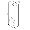 Шкаф-перал 30 см Am.Pm Gem M90CSL0306HF орех