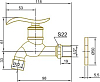 Кран для одного типа воды Bronze de Luxe 21599/1 Бронза