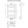 Полотенцесушитель электрический Тругор Приоритет серия 3 Приоритет3/элТЭН10060П хром