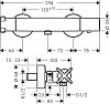 Термостат для душа Axor Citterio E 36160800, сталь