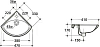 Рукомойник Kerasan Cento 354101 угловой (47 см)
