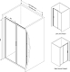 Душевая дверь в нишу AM.PM Gem 100 W90G-100-1-195MT, профиль хром, стекло прозрачное