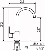 Смеситель для кухни РМС SL123W-017F, белый