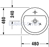 Раковина 48x48 Duravit Starck-1 0446480000