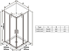 Душевой уголок Ravak Blix Slim BLSRV2 X1LM40C00Z1 80х80 см, transparent, хром