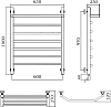 Полотенцесушитель электрический Aquanerzh Трапеция с полкой L 100x60