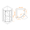 Душевой уголок RGW Passage 35088199-11 стекло прозрачное, профиль хром