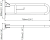 Поручень Jaquar WAC-WHT-BG0800