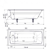 Чугунная ванна Delice Biove DLR220509R-AS белый