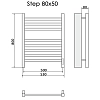 Полотенцесушитель электрический Ника Step-2 STEP-2 80/50 бел мат U белый