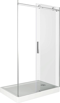 Душевая дверь в нишу 120 см Good Door Galaxy WTW-120-C-B ГЛ00012 стекло прозрачное