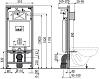 Инсталляция Alcaplast с безободковым унитазом Laufen Pro S 8.2096.1.000.000.1, сиденье стандарт клавиша белая, комплект