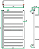 Полотенцесушитель водяной Grota Vista 48x90