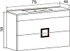 Тумба с раковиной Sanvit Квадро New 75