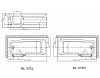 Акриловая ванна Bolu Personas BL-375 170х76 R белый