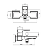 Смеситель для ванны с душем Villeroy & Boch Architectura Square TVT125001000K5 черный