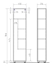 Шкаф-пенал Vigo Geometry П23-450(Geometry)-бетон серый