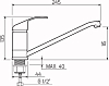 Смеситель для кухни РМС SL128-004F-25, хром