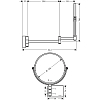 Косметическое зеркало Hansgrohe AddStoris 41791340 хром шлифованный