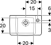 Раковина 40 см Geberit Renova Compact 272142000, белый