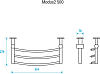 Полка для полотенцесушителя Energy Modus2 500 RAL 9005, EETRMODUS20500R905M