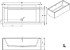 Акриловая ванна Riho Lugo 200x90 L B137015005 без гидромассажа