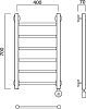 Полотенцесушитель электрический Aquanerzh Прямая 000-10A7040_R