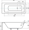 Акриловая ванна Besco Talia 120х70 WAT-120-PK